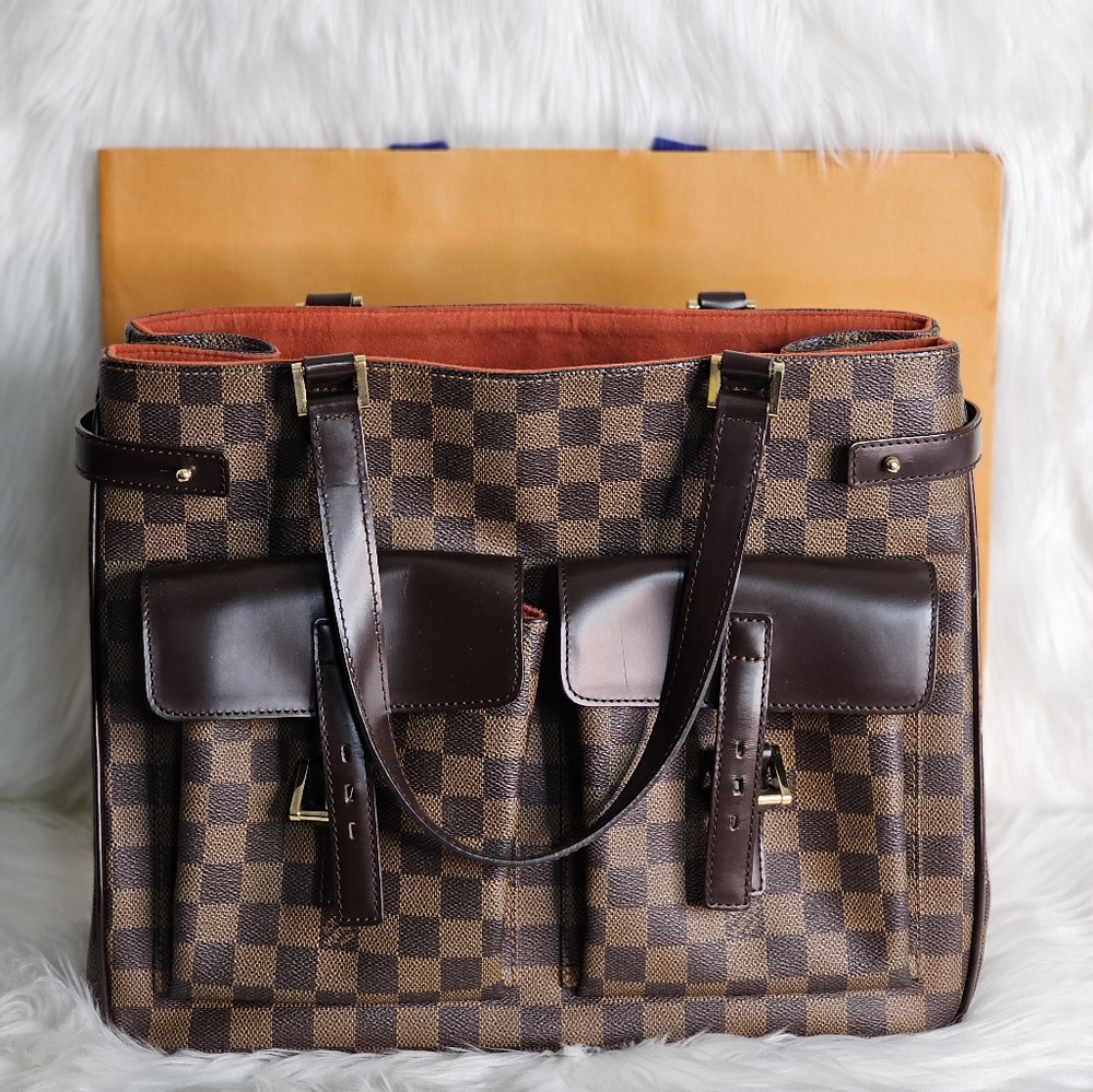 #00090-0042 LOUIS VUITTON DAMIER EBENE UZES TOTE BAG - Picture 2 of 11
